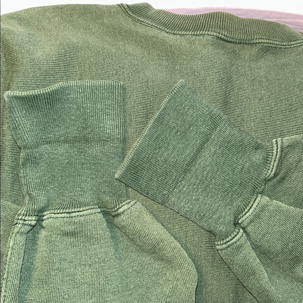 Vintage Champion Olive Green Reverse Weave Sweatshirt Size Large - Picture 6 of 7